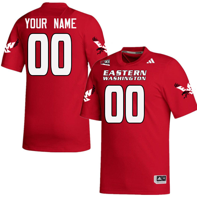 Custom Eastern Washington Eagles Name And Number College Football Jerseys,Uniforms Stitched-Red
